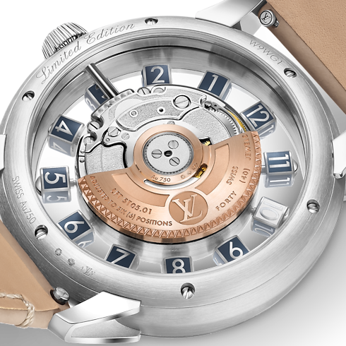 Tambour Spin Time Air Flying Tourbillon, Automatikuhrwerk, 42,5 mm, Weissgold in Uhren's Alle Uhren } collections by Louis Vuitton (Zoom)