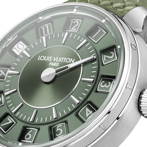 Tambour Spin Time, Automatic, 39.5mm, White gold in Montres's Toutes les montres } collections by Louis Vuitton (Zoom produit)