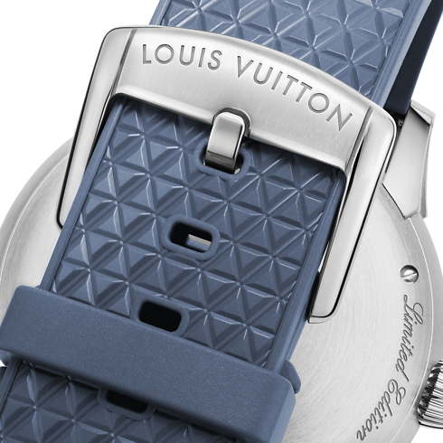Tambour Spin Time, Automatikuhrwerk, 39,5 mm, Weissgold in Uhren's Alle Uhren } collections by Louis Vuitton (Zoom)