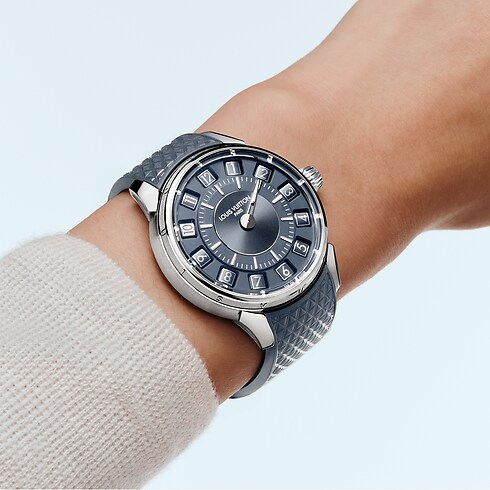 Tambour Spin Time, Automatikuhrwerk, 39,5 mm, Weissgold in Uhren's Alle Uhren } collections by Louis Vuitton (Zoom)