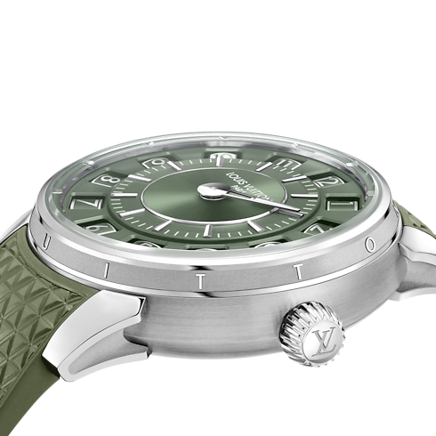 Tambour Spin Time, Automatikuhrwerk, 39,5 mm, Weissgold in Uhren's Alle Uhren } collections by Louis Vuitton (Zoom)