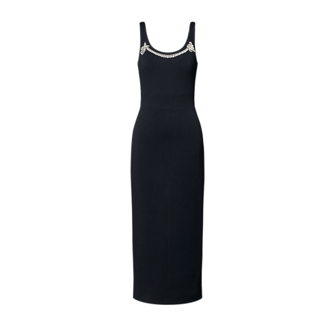 Tanktop-Kleid mit Strasssteinen am Ausschnitt in Damen's Ready to Wear Kleider collections by Louis Vuitton (Zoom)