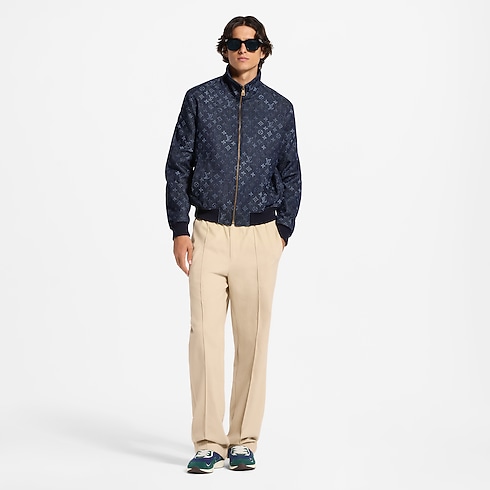 Trainingsjacke in Monogram Surplus Denim getragene Ansicht