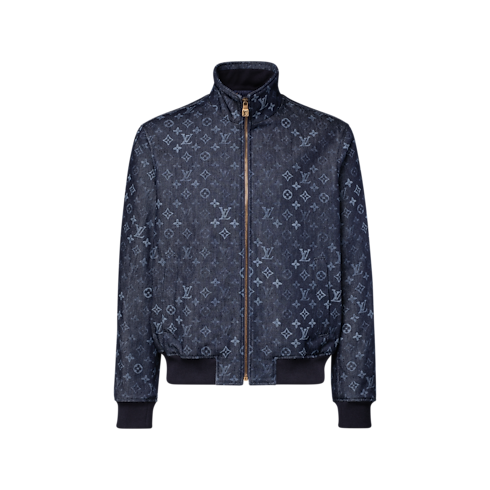 Trainingsjacke in Monogram Surplus Denim Frontansicht