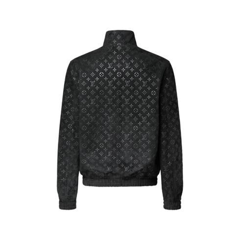 Trainingsjacke mit geprägtem Monogram-Motiv Rückansicht