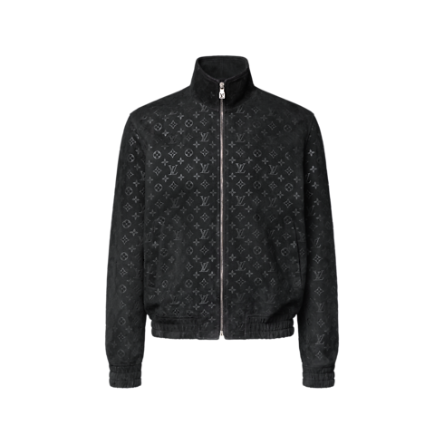 Trainingsjacke mit geprägtem Monogram-Motiv Frontansicht