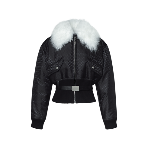 Veste bomber Nanogram à col en shearling in Femme's Prêt-à-porter Manteaux et vestes collections by Louis Vuitton (Zoom produit)