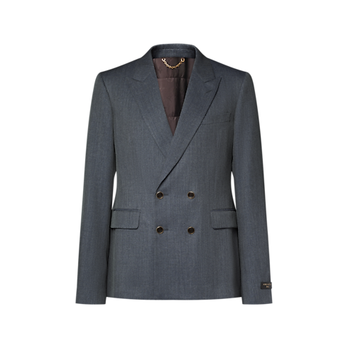 Veste croisée à revers en pointe vue de face