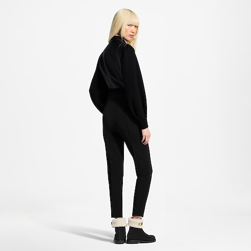 Veste en cuir à manches en maille in Femme's Prêt-à-porter Manteaux et vestes collections by Louis Vuitton (Zoom produit)