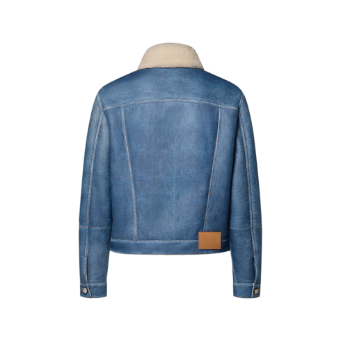 Veste trucker en shearling façon denim en trompe-l'œil in Homme's Prêt-à-porter Tout le prêt-à-porter collections by Louis Vuitton (Zoom produit)