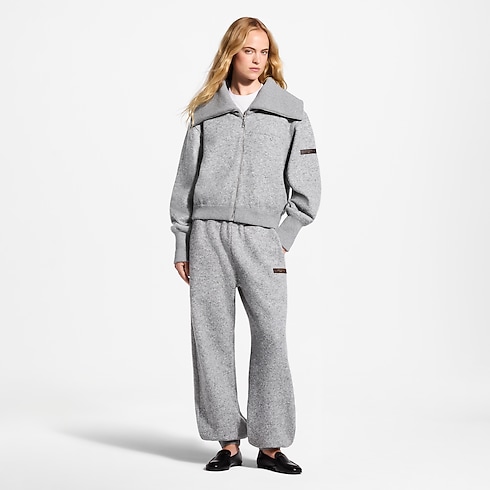 Veste zippée en cachemire vue portée