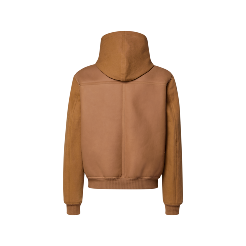 Wasserabweisender Kapuzen-Blouson aus Baumwollgemisch mit Lammfell in Herren's Ready to Wear Vollständige Ready to Wear collections by Louis Vuitton (Zoom)