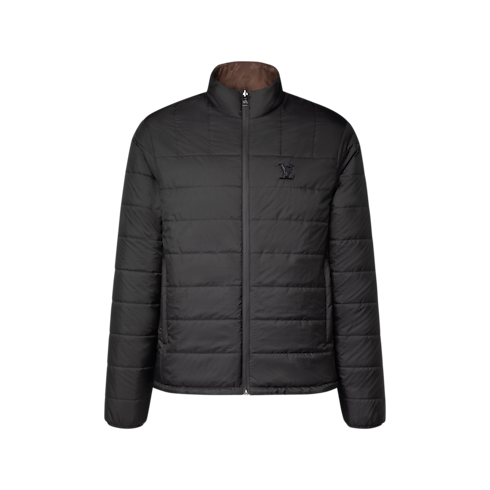 Wendbarer, leicht wattierter Blouson mit Monogram Frontansicht