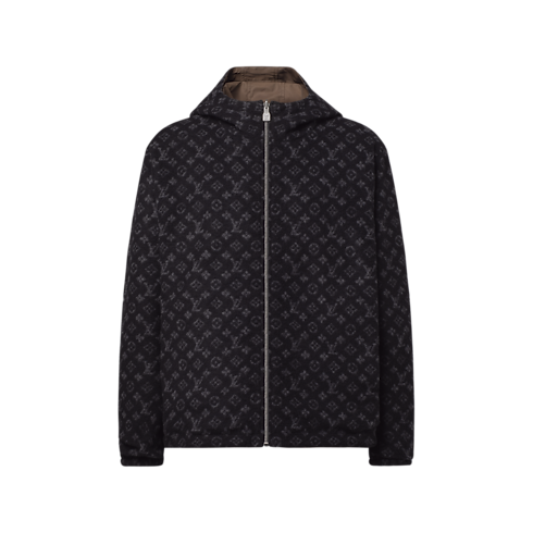 Wende-Blouson aus Nylon/Fleece mit Kapuze Frontansicht