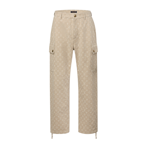 Winterliche Cargo-Jeans in Monogram-Jacquardgewebe in Herren's Ready to Wear Vollständige Ready to Wear collections by Louis Vuitton (Zoom)
