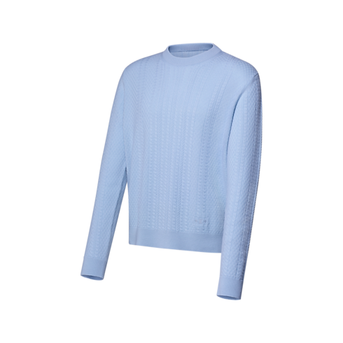 Zopfstrickpullover aus Wolle und Kaschmir mit Rundhalsausschnitt in Herren's Ready to Wear Vollständige Ready to Wear collections by Louis Vuitton (Zoom)